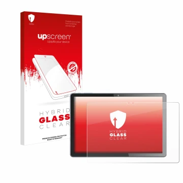 Face avant d’un emballage produit avec le logo de la marque upscreen. À côté, l’appareil VALE V10E-LTE est représenté avec la 