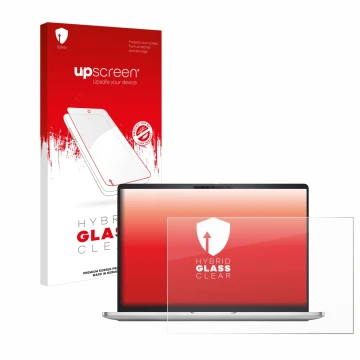 Face avant d’un emballage produit avec le logo de la marque upscreen. À côté, l’appareil Dell Pro 16 Plus PB16250 est représen