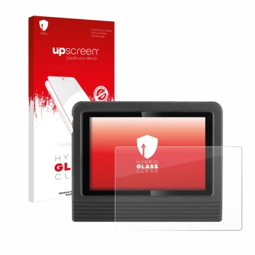 Face avant d’un emballage produit avec le logo de la marque upscreen. À côté, l’appareil Launch X-431 V+ 5.0 Pro3S est représe