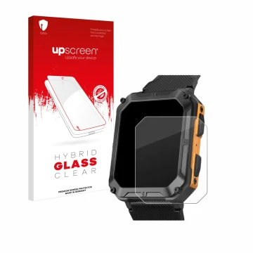 Face avant d’un emballage produit avec le logo de la marque upscreen. À côté, l’appareil Stahlgear Thor est représenté avec la