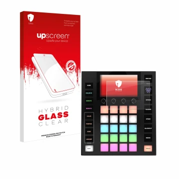 Face avant d’un emballage produit avec le logo de la marque upscreen. À côté, l’appareil Wolfmix W1 MK2 est représenté avec la