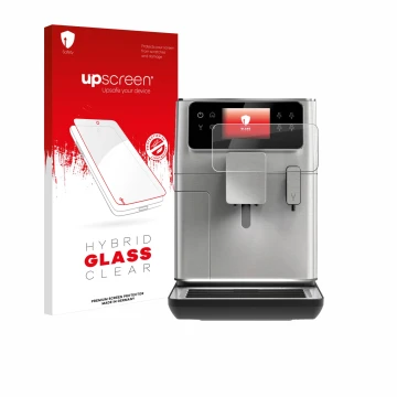 Face avant d’un emballage produit avec le logo de la marque upscreen. À côté, l’appareil WMF Perfection 680 est représenté ave