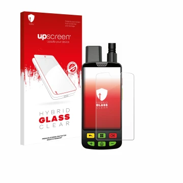 Face avant d’un emballage produit avec le logo de la marque upscreen. À côté, l’appareil Aduro Locit GPS est représenté avec l