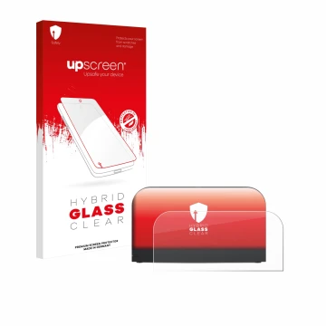 Face avant d’un emballage produit avec le logo de la marque upscreen. À côté, l’appareil Nintendo Switch 2 Station est représe