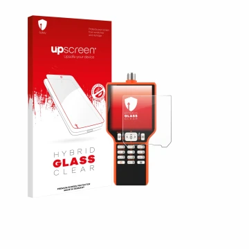 Face avant d’un emballage produit avec le logo de la marque upscreen. À côté, l’appareil RigExpert MATCH est représenté avec l