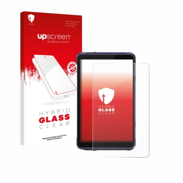 Face avant d’un emballage produit avec le logo de la marque upscreen. À côté, l’appareil CHCNAV LT800 est représenté avec la p
