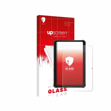 Face avant d’un emballage produit avec le logo de la marque upscreen. À côté, l’appareil Hotwav R10 Pro est représenté avec la
