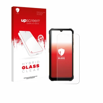 Face avant d’un emballage produit avec le logo de la marque upscreen. À côté, l’appareil Hammer Iron Va est représenté avec la