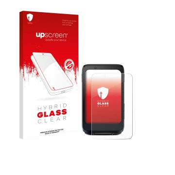 Face avant d’un emballage produit avec le logo de la marque upscreen. À côté, l’appareil iGPSPORT BiNavi est représenté avec l