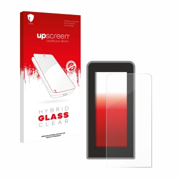 Face avant d’un emballage produit avec le logo de la marque upscreen. À côté, l’appareil Tenways CGO600 Pro est représenté ave