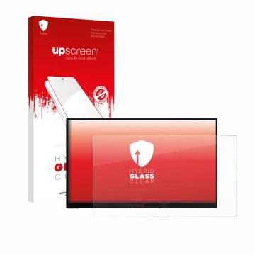 Face avant d’un emballage produit avec le logo de la marque upscreen. À côté, l’appareil Verbatim PMT-15 est représenté avec l