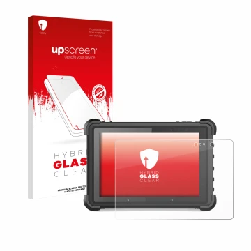 Face avant d’un emballage produit avec le logo de la marque upscreen. À côté, l’appareil MSI ND52 est représenté avec la prote