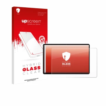 Face avant d’un emballage produit avec le logo de la marque upscreen. À côté, l’appareil Oppo Pad SE est représenté avec la pr