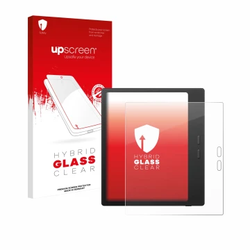 Face avant d’un emballage produit avec le logo de la marque upscreen. À côté, l’appareil Boox Go Color 7 Gen II est représenté