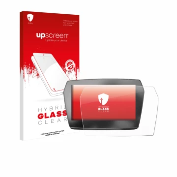 Face avant d’un emballage produit avec le logo de la marque upscreen. À côté, l’appareil Voge 625 2025 est représenté avec la 