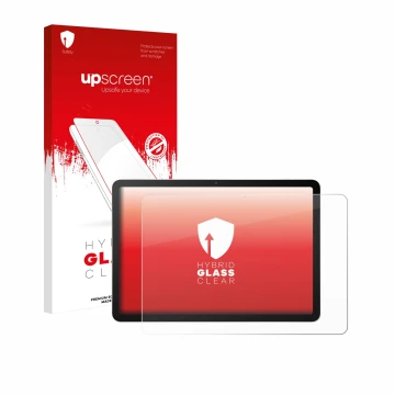 Face avant d’un emballage produit avec le logo de la marque upscreen. À côté, l’appareil Wacom MovinkPad 11 est représenté ave