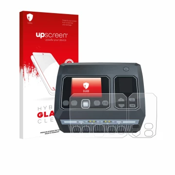 Face avant d’un emballage produit avec le logo de la marque upscreen. À côté, l’appareil SkyRc D750 Mix est représenté avec la