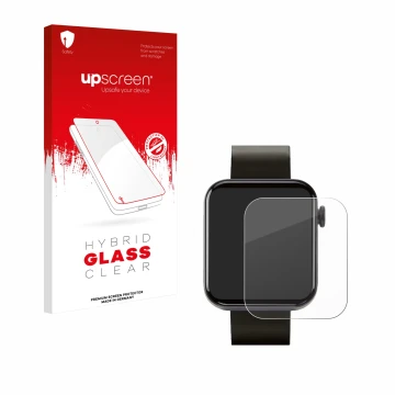 Face avant d’un emballage produit avec le logo de la marque upscreen. À côté, l’appareil Kendox Life Tracker est représenté av
