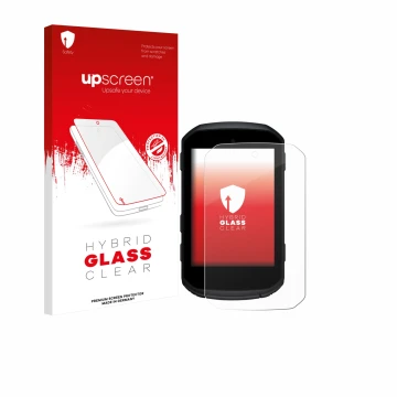 Face avant d’un emballage produit avec le logo de la marque upscreen. À côté, l’appareil Garmin Edge 850 est représenté avec l