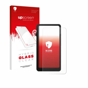 Face avant d’un emballage produit avec le logo de la marque upscreen. À côté, l’appareil DuRoBo Krono est représenté avec la p
