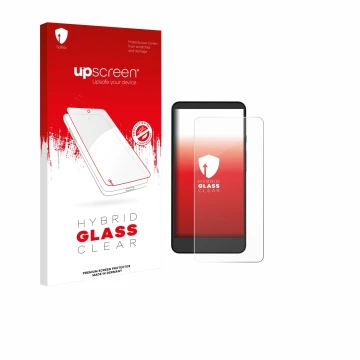 Face avant d’un emballage produit avec le logo de la marque upscreen. À côté, l’appareil Xiaomi Moaan InkPalm Mini Plus 2 est 