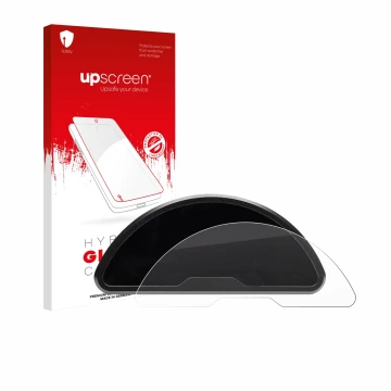 Face avant d’un emballage produit avec le logo de la marque upscreen. À côté, l’appareil motogadget motoscope pro est représen