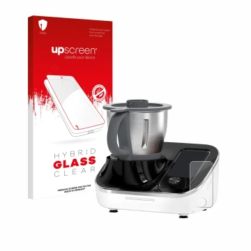 Face avant d’un emballage produit avec le logo de la marque upscreen. À côté, l’appareil TOKIT Omni Cook C2 est représenté ave