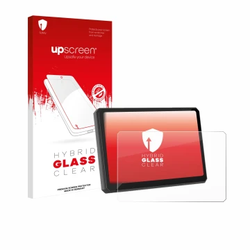 Face avant d’un emballage produit avec le logo de la marque upscreen. À côté, l’appareil Carpuride W502BS Pro 5