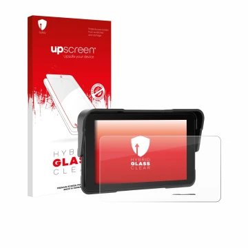 Face avant d’un emballage produit avec le logo de la marque upscreen. À côté, l’appareil Sixwin P2 5