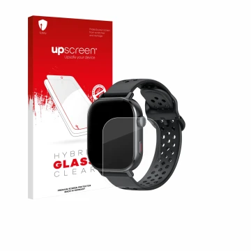 Face avant d’un emballage produit avec le logo de la marque upscreen. À côté, l’appareil Jugeman P131 2.06