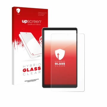 Face avant d’un emballage produit avec le logo de la marque upscreen. À côté, l’appareil Ulefone Tab A9 Pro est représenté ave