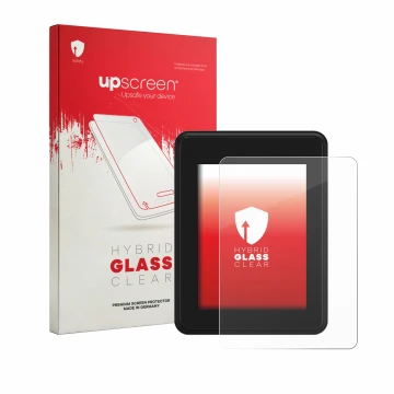 Face avant d’un emballage produit avec le logo de la marque upscreen. À côté, l’appareil Neodrives simplyDisplay est représent