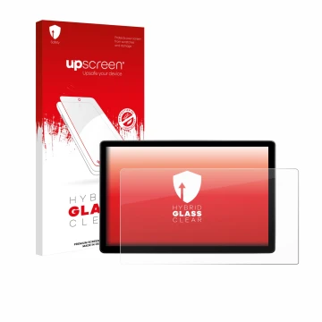 Face avant d’un emballage produit avec le logo de la marque upscreen. À côté, l’appareil Skoda Elroq 60 2026 est représenté av