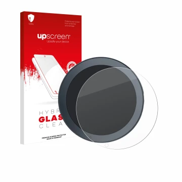 Face avant d’un emballage produit avec le logo de la marque upscreen. À côté, l’appareil QJ Motor SRV 600 est représenté avec 