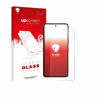 Face avant d’un emballage produit avec le logo de la marque upscreen. À côté, l’appareil Nubia Neo 3 GT 5G est représenté avec