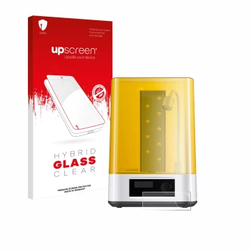 Face avant d’un emballage produit avec le logo de la marque upscreen. À côté, l’appareil Anycubic Wash & Cure 3 est représenté