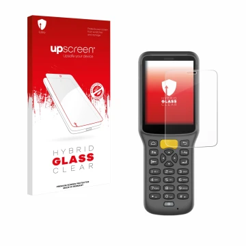 Face avant d’un emballage produit avec le logo de la marque upscreen. À côté, l’appareil Newland MT37 Baiji est représenté ave