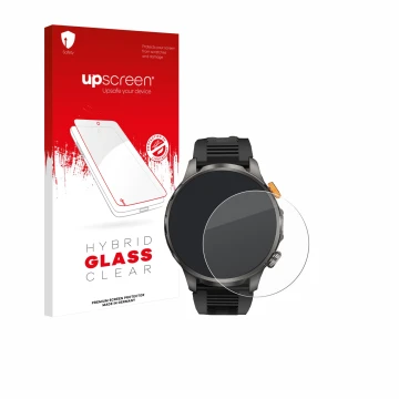 Face avant d’un emballage produit avec le logo de la marque upscreen. À côté, l’appareil Naixues AK90 1.91
