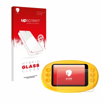 Face avant d’un emballage produit avec le logo de la marque upscreen. À côté, l’appareil Ashfly inskam 382 est représenté avec