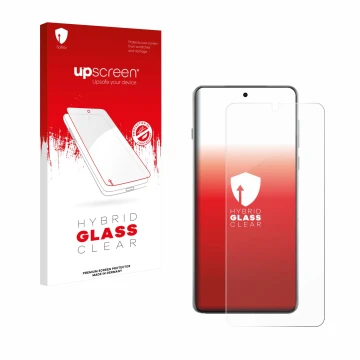 Face avant d’un emballage produit avec le logo de la marque upscreen. À côté, l’appareil Oppo Find X8 Ultra est représenté ave