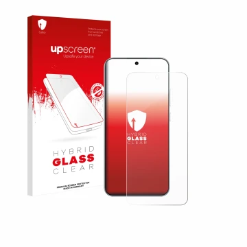 Face avant d’un emballage produit avec le logo de la marque upscreen. À côté, l’appareil Oppo A6 Pro 4G est représenté avec la