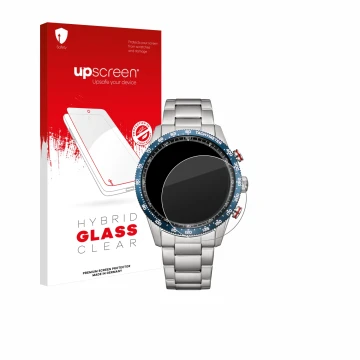 Face avant d’un emballage produit avec le logo de la marque upscreen. À côté, l’appareil Citizen CA4716-50L est représenté ave