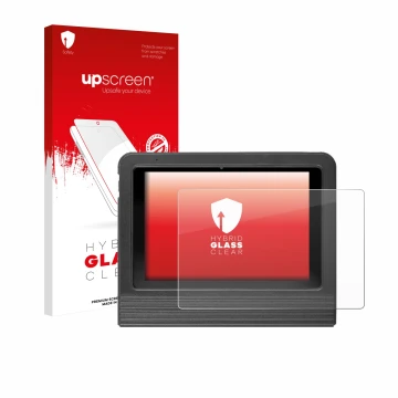 Face avant d’un emballage produit avec le logo de la marque upscreen. À côté, l’appareil Launch X-431 V + 2026 10.1