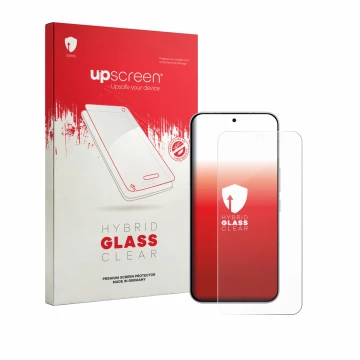 Face avant d’un emballage produit avec le logo de la marque upscreen. À côté, l’appareil Oppo K15 Pro Plus est représenté avec