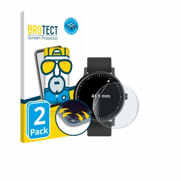 Face avant d’un emballage produit avec le logo de la marque BROTECT. À côté, l’appareil Montres (Circulaire, ø: 41.5 mm) est r