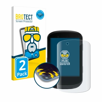 Face avant d’un emballage produit avec le logo de la marque BROTECT. À côté, l’appareil Garmin Edge 530 est représenté avec la