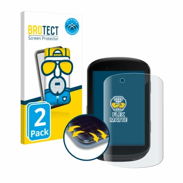 Face avant d’un emballage produit avec le logo de la marque BROTECT. À côté, l’appareil Garmin Edge 830 est représenté avec la