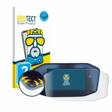 Face avant d’un emballage produit avec le logo de la marque BROTECT. À côté, l’appareil KTM 790 Duke est représenté avec la pr