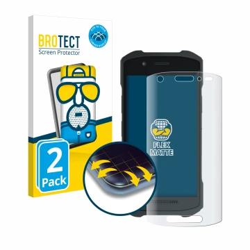 Face avant d’un emballage produit avec le logo de la marque BROTECT. À côté, l’appareil Zebra TC21 est représenté avec la prot