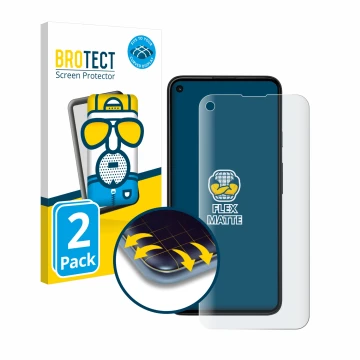 Face avant d’un emballage produit avec le logo de la marque BROTECT. À côté, l’appareil Google Pixel 4a 5G est représenté avec